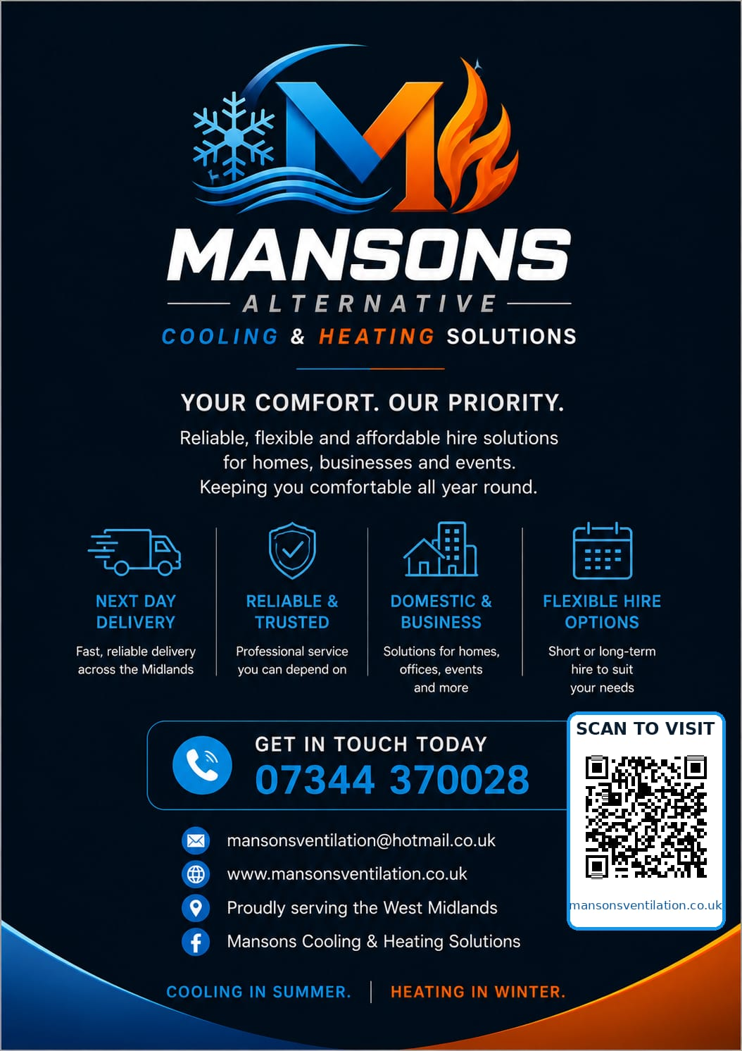 Mansons contact and service information